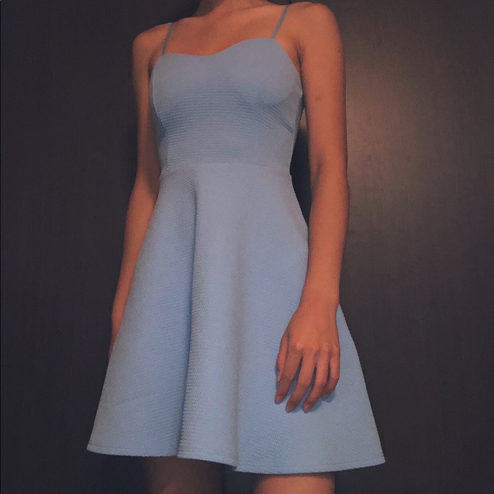 Light Blue A-Line Dress